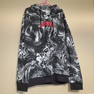 NWT MENS NAVY YARD TRIPPY BRAND HOODIE W HOOD BLACK WHITE POCKETS  XL